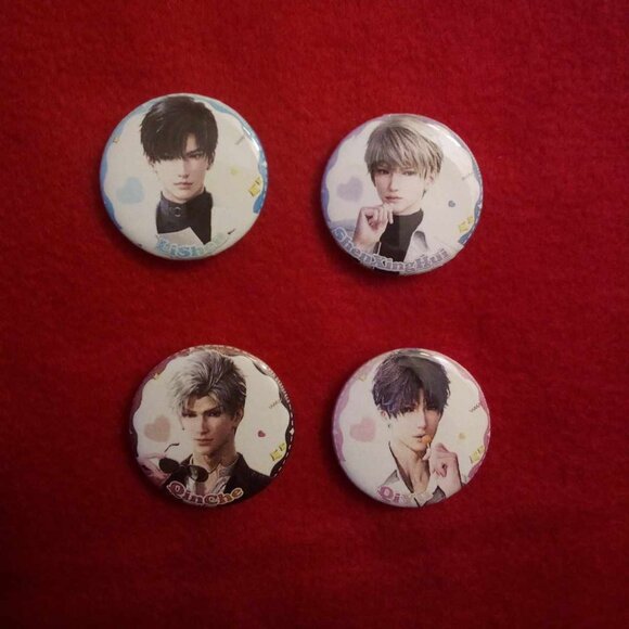 4 pk Love And Deepspace Pin Set Anime Cosplay Button Badge 1.25 - Picture 1 of 1